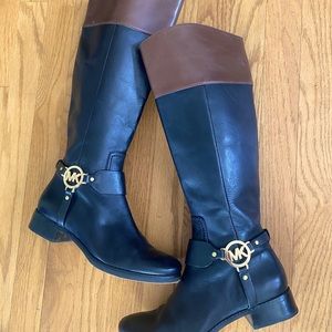 Michael Kohl’s Fulton Harness Tall Leather Riding Boots - Black Mocha